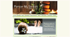 Desktop Screenshot of pampermysenses.com