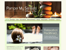 Tablet Screenshot of pampermysenses.com